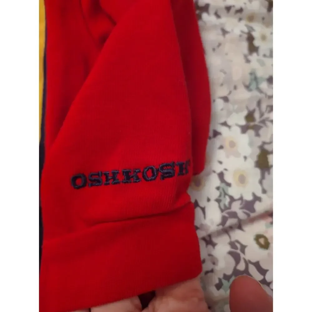 Vintage Oshkosh B'Gosh Rugby Polo‎ Shirt Size 4T Classic Casual